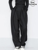 Pantaloni con chiusura a strappo e gamba larga